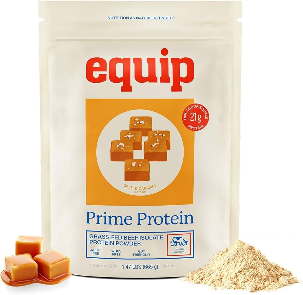 Equip Foods Prime Protein Powder | Clean, Grass Fed Beef Protein Powder, Carnivore Protein Isolat... | Amazon (US)