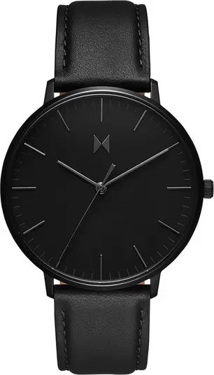 MVMT Legacy Leather Strap Watch, 42mm | Nordstrom | Nordstrom