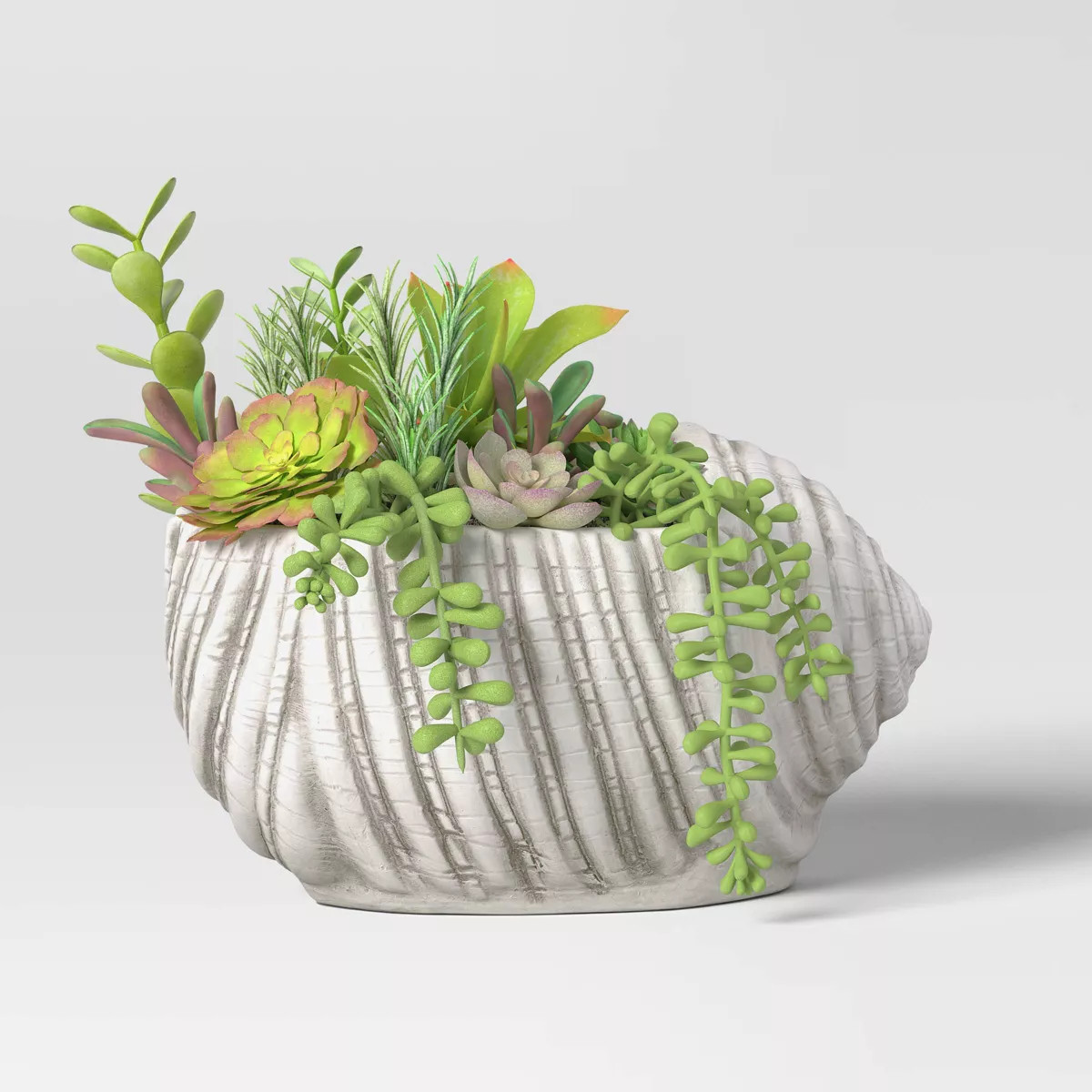 Medium Shell Ceramic Planter 6.7"x8.7" White - Threshold™ | Target