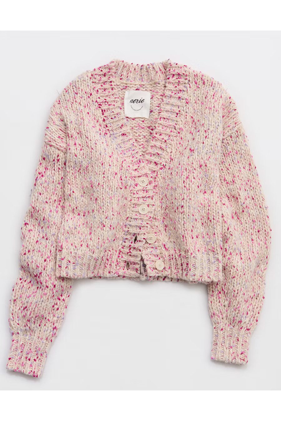 Aerie Confetti Cardigan Women's Natural XXS | American Eagle Outfitters (US & CA)