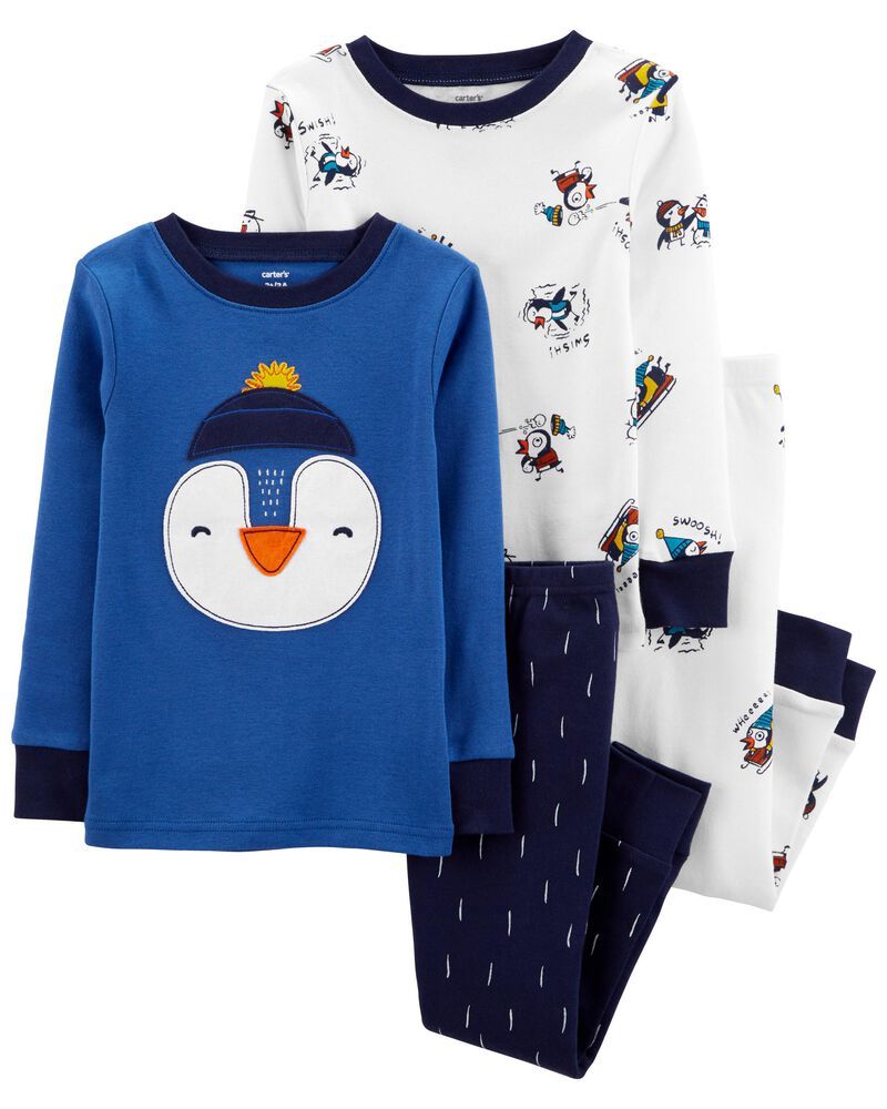 4-Piece Penguin 100% Snug Fit Cotton PJs | Carter's