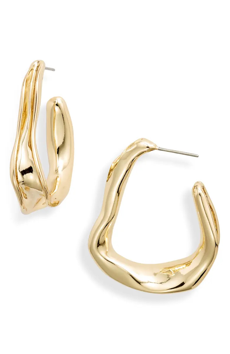 Wavy Hoop Earrings | Nordstrom