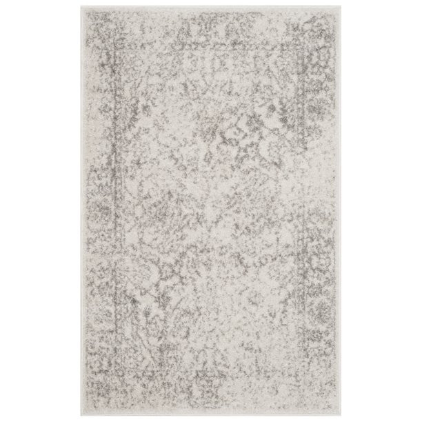 SAFAVIEH Adirondack Wyatt Traditional Area Rug, Ivory/Silver, 2'6" x 4' - Walmart.com | Walmart (US)