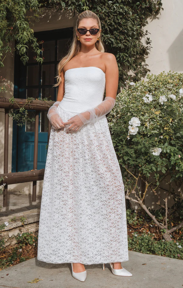 Diana Drop Waist Dress ~ White Lovely Lace | Show Me Your Mumu