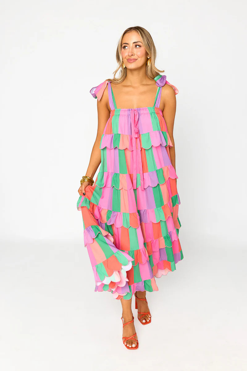 Landon Tie-Shoulder Maxi Dress - Vacay (PRE-ORDER) | BuddyLove