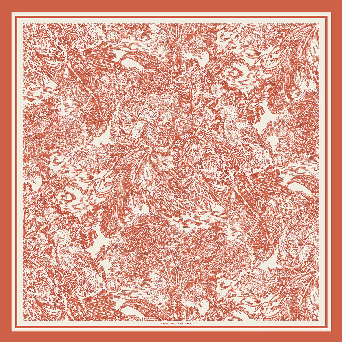Terracotta Dream Double Sided Silk Scarf | Jessie Zhao New York