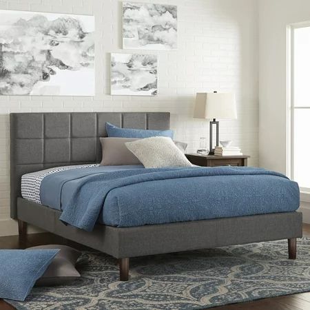 Better Homes and Gardens Knox Upholstered Platform Bed, Multiple Sizes | Walmart (US)