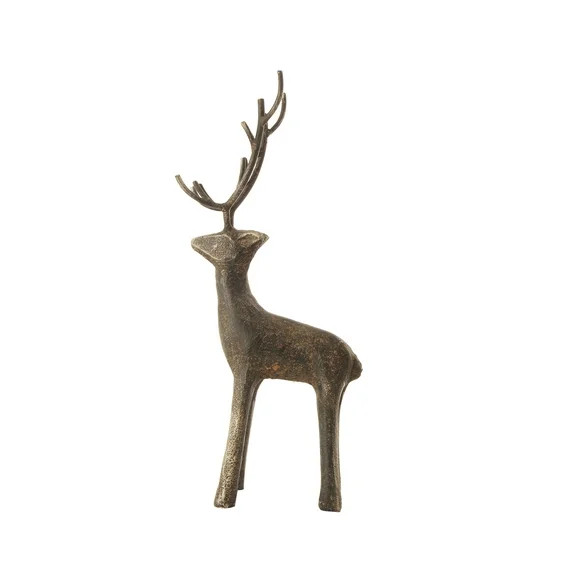 Creative Co-Op Cast Iron Standing Deer Figurine | Walmart (US)