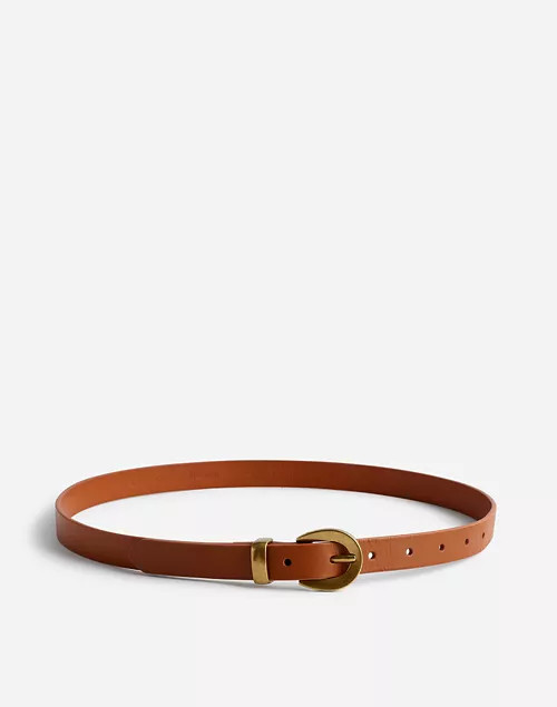 Chunky Buckle Skinny Leather Belt | Madewell