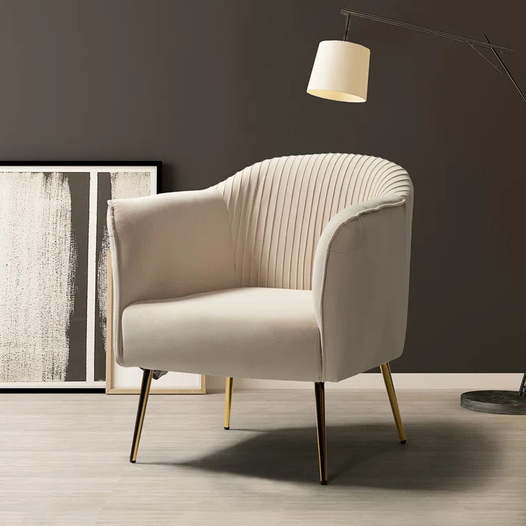 Fynn 27'' Wide Velvet Barrel Chair | Wayfair North America