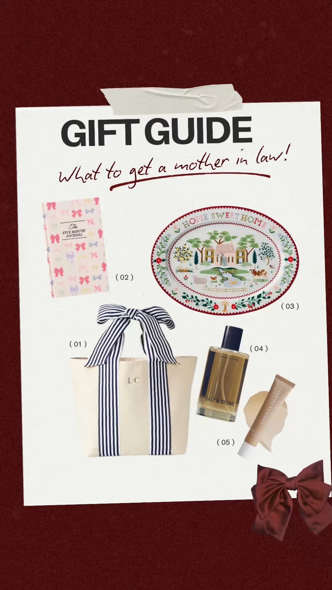 Give guide // what to get a mother-in-law! 
In my opinion, this is a great gift for any lady/girly that loves feminine beautiful things!! 

Gift, gift, idea, girly, cool, girl, gifts, plate, home, home decor, best perfume, gratitude, notebook, notebook, gift ideas, last-minute gift ideas

#LTKHoliday #LTKstorytime #LTKGiftGuide