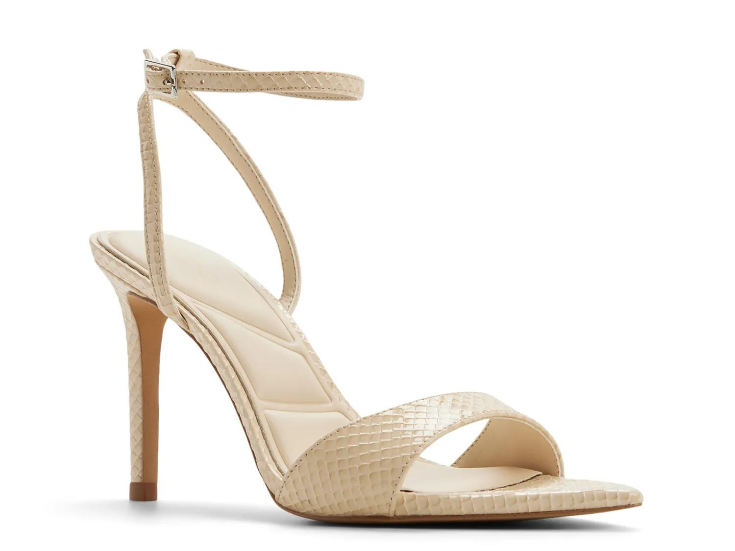 Aldo Leandra Sandal | Women's | Beige Snake Print | Size 6.5 | Sandals | Ankle Strap | DSW