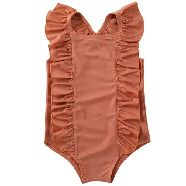 Pudcoco Baby Ruffles Swimwear Summer Striped Bikini Swimming One-Pieces - Walmart.com | Walmart (US)