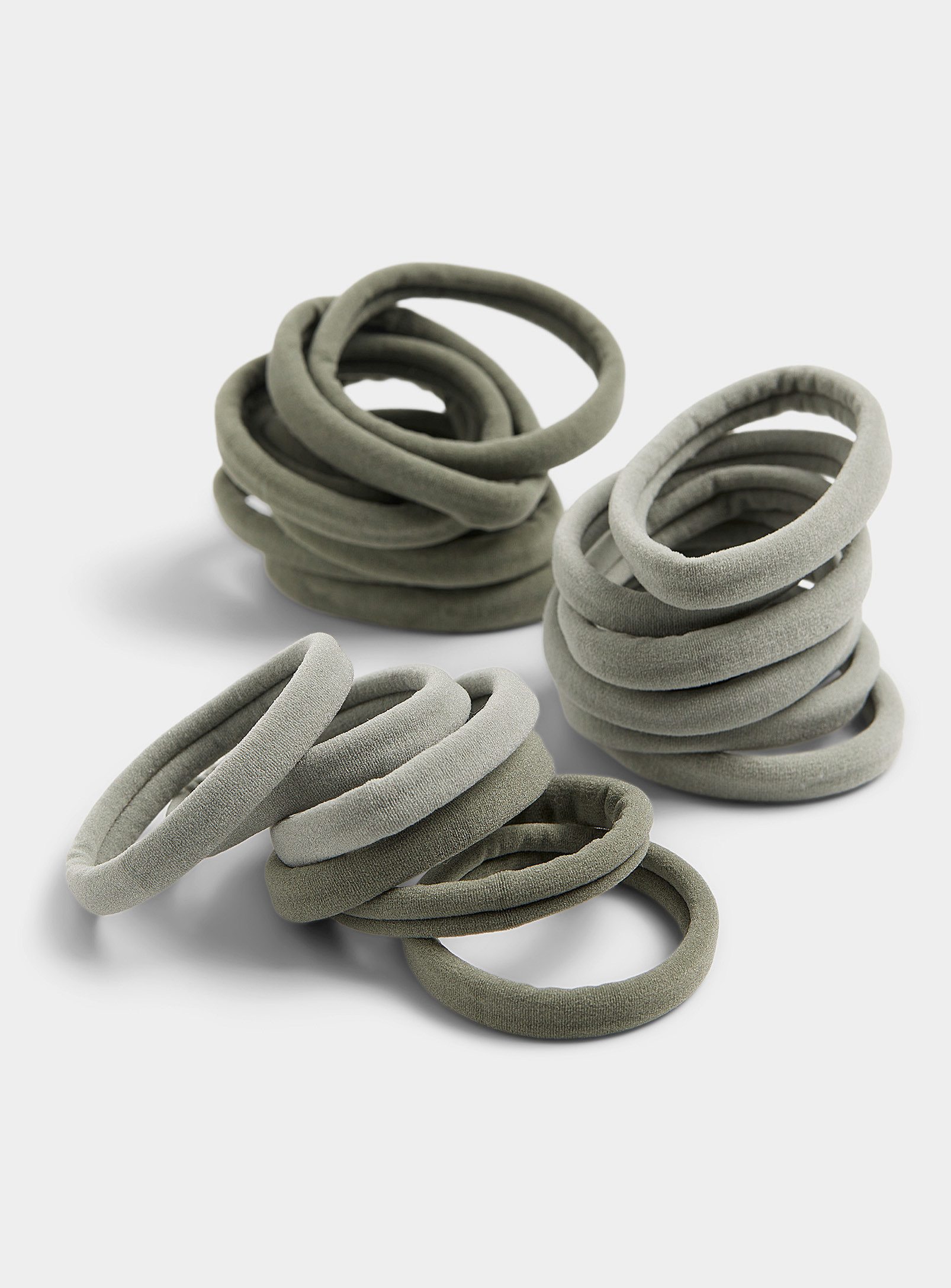 Kitsch - Green recycled nylon hair ties Set of 20 (Women, Green, ONE SIZE) | Simons