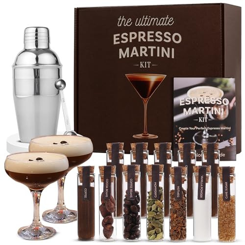 Your Dream Party Shop - Premium Cocktail Kit Gift Set - with Glasses, Accessories, and Elegant Decorations for Birthdays, Birthday Gifts for Women (Espresso Martini Kit) | Amazon (US)