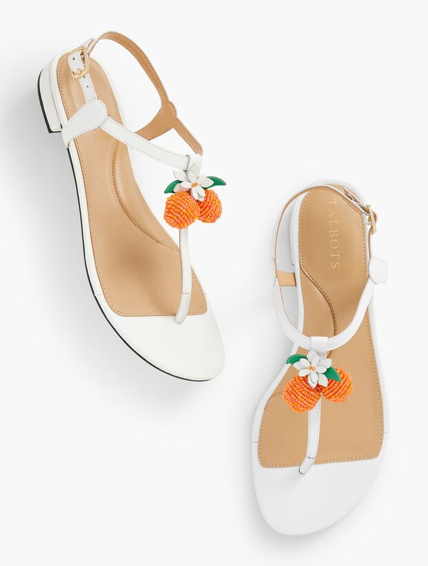 Keri Charm Nappa Sandals | Talbots