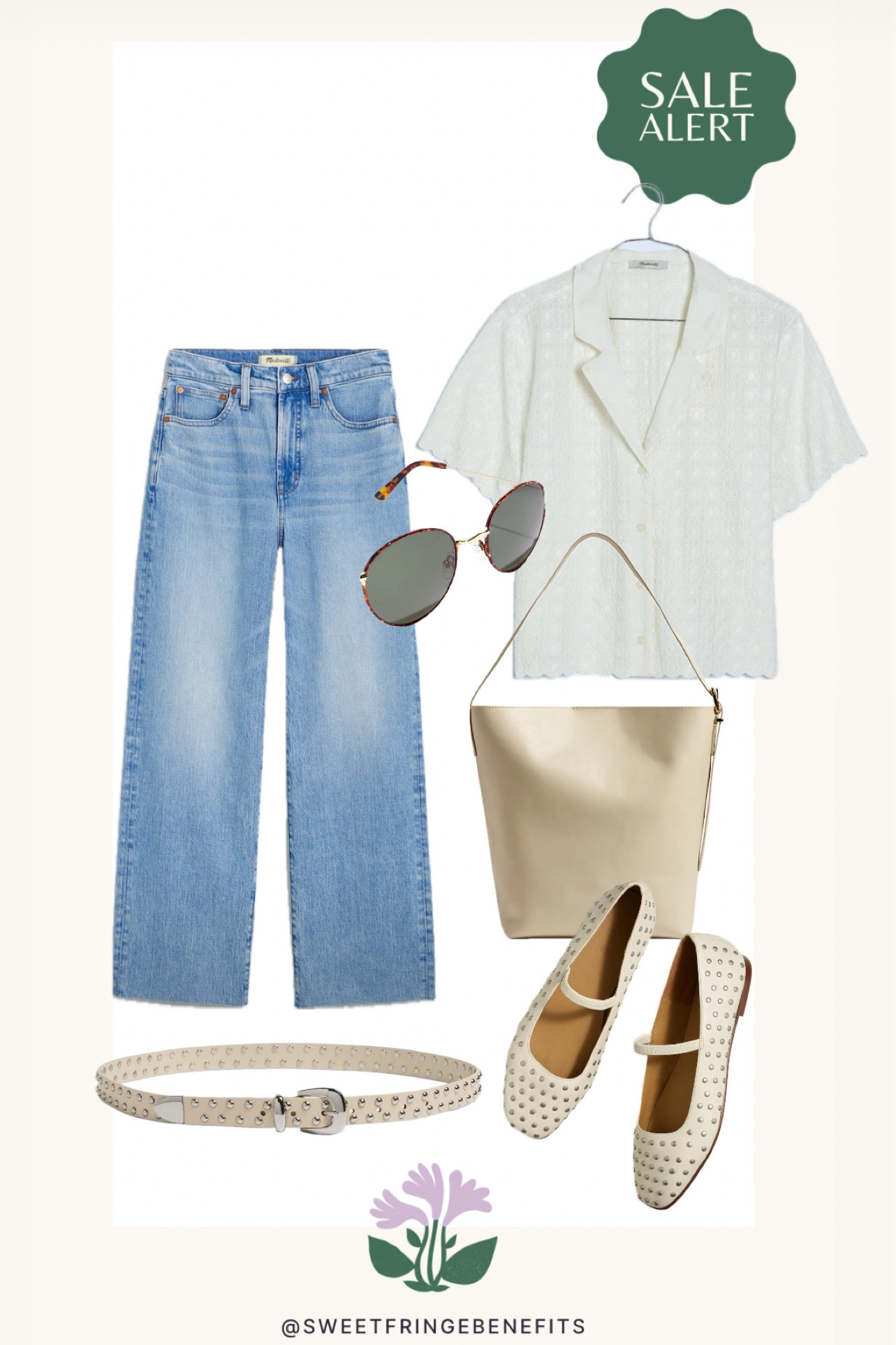 Madewell sale 20% off with coupon code LTK20 

Can’t stop thinking about these sunglasses. Grabbing them on sale! And this blouse is not sheer. But, I did need an XL. The large was a little snug in the chest. 

Jeans my smaller size fits best for a fitted feel. Size 31. 

Great time to snag the leather goods too! belts bags shoes! 

#LTKxMadewell #LTKMidsize #LTKOver40