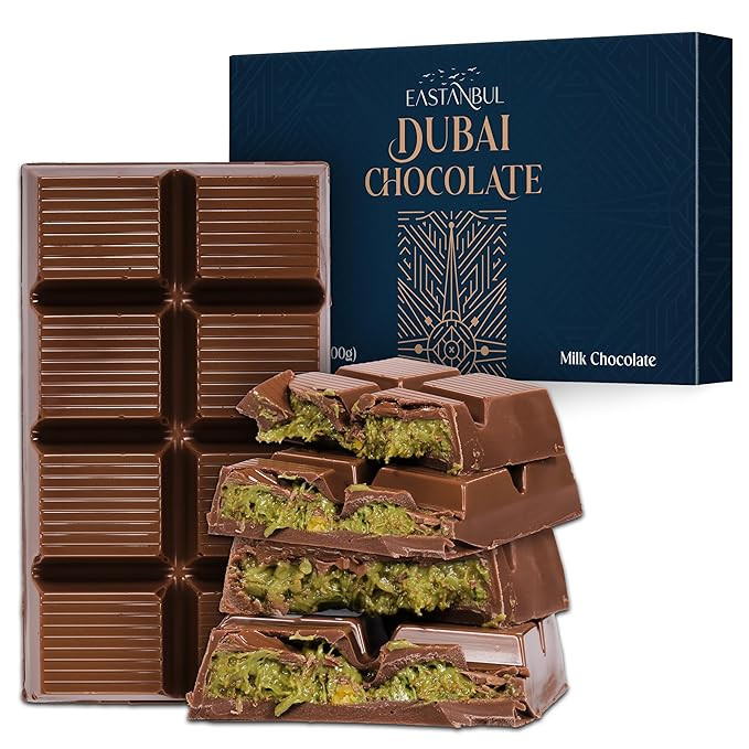 Eastanbul Dubai Chocolate Bar Pistachio, 7oz, Premium Pistachio Dubai Chocolate Bar, Viral Candy ... | Amazon (US)