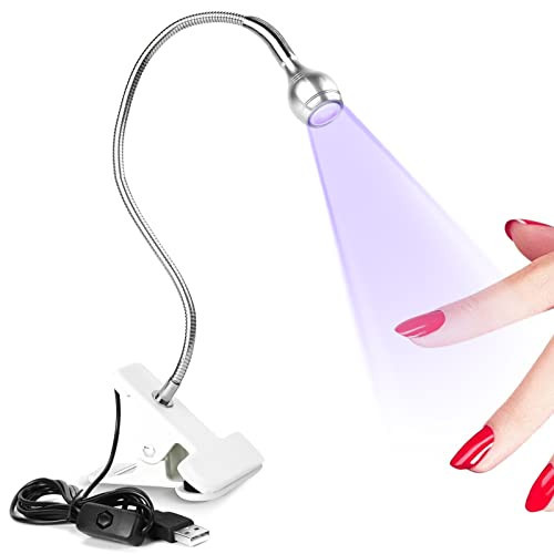 Saviland Mini Nail LED Lamp – Flexible Rotatable USB Quickly Nail Dryer Gel Lamp for Nails with Securing Clip Led Light for Nails for Curing Gel Polish U V Nail Gels Manicure DIY | Amazon (US)