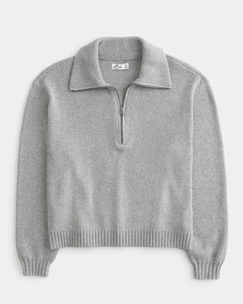 Women's Oversized Half-Zip Sweater | Women's Tops | HollisterCo.com | Hollister (UK)