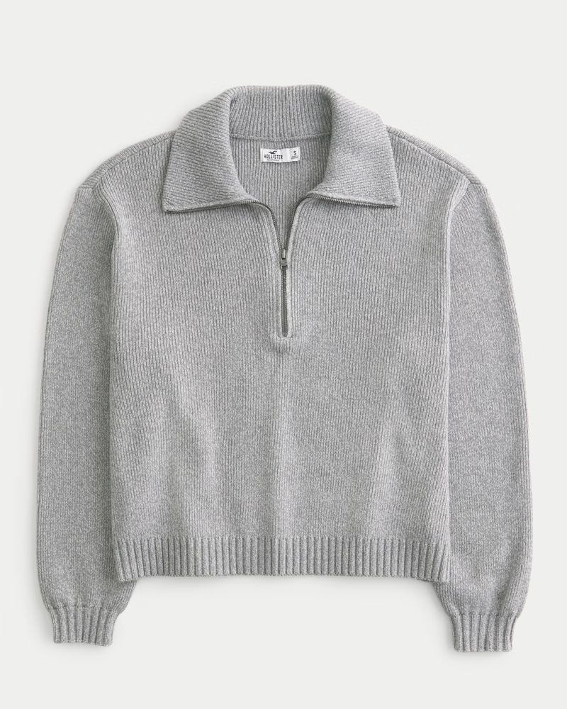 Oversized Half-Zip Sweater | Hollister (US)