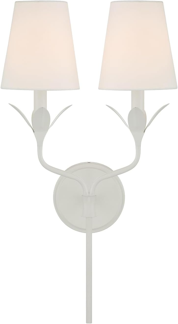 Crystorama Broche 2 Light Matte White Sconce | Amazon (US)
