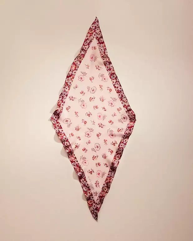 Restored Prairie Floral Print Silk Diamond Scarf | Coach (US)