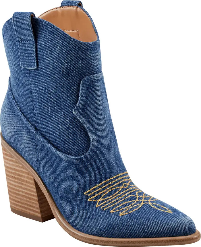 Jalella Pointed Toe Denim Western Boot (Women) | Nordstrom Rack
