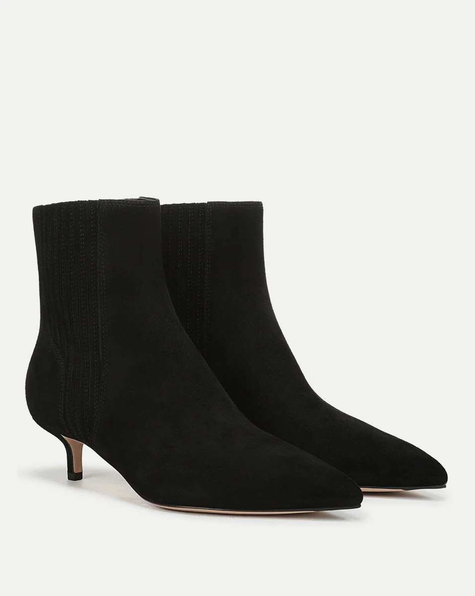 Lisa Kitten-Heel Ankle Boot in Black | Veronica Beard | Veronica Beard