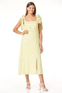 Cato Fashions | Cato Yellow Floral Bow Strap Dress | Cato Fashions