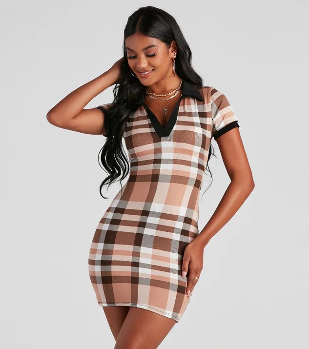 Keep It In Check Plaid Mini Dress | Windsor Stores