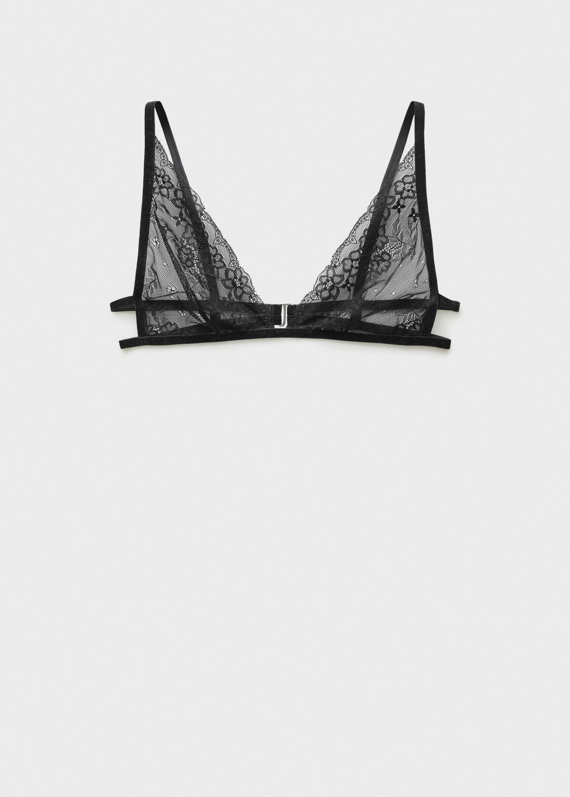 Lace triangle bra - Women | MANGO United Kingdom | MANGO (UK)