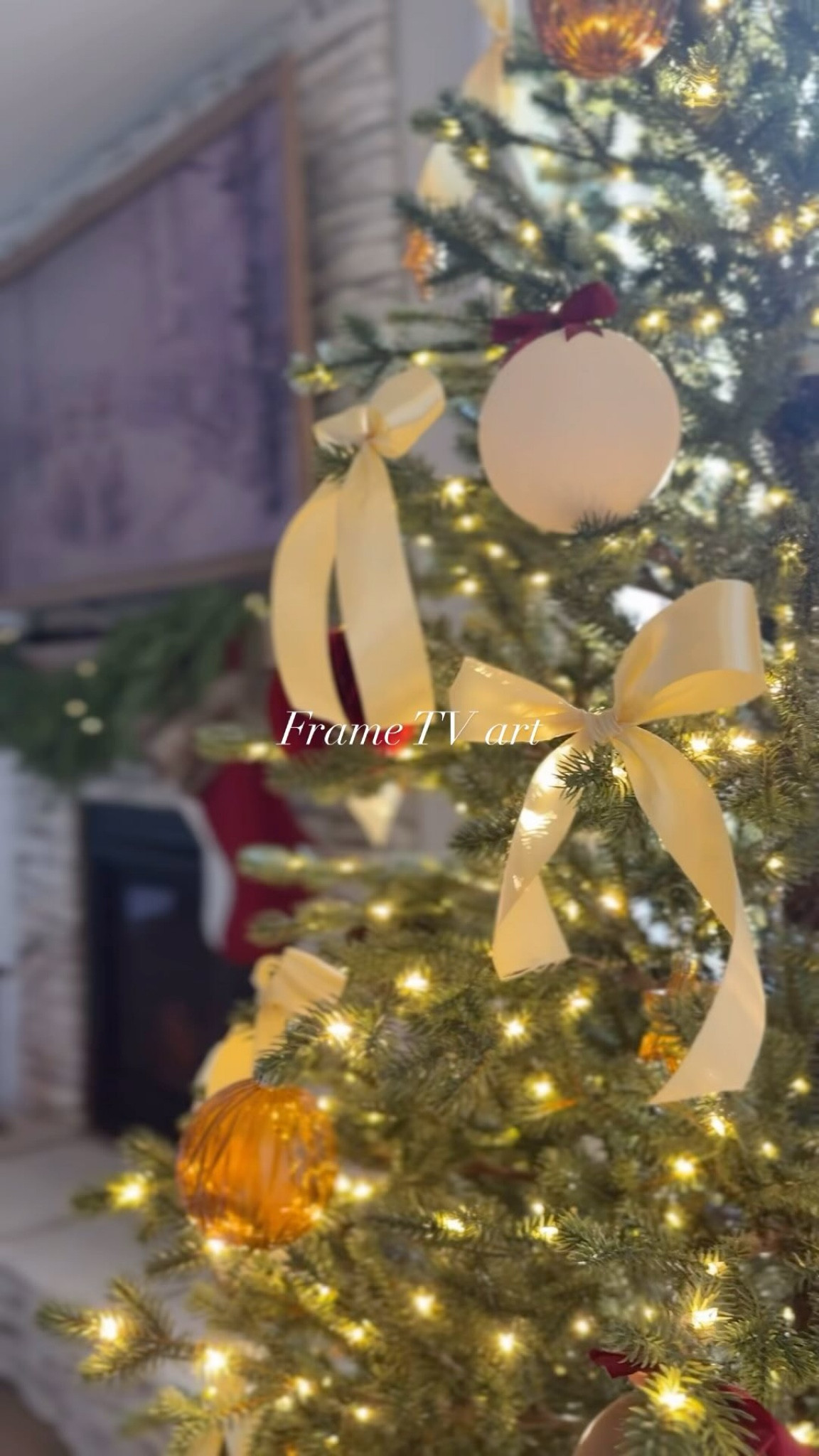 Beautiful Frame tv art by @88printsinc 🌲

✨ follow @ourrusticmanor for home decor and inspiration ideas.

✨ link to shop my favorite home decor items is in my bio.
.
.
.
.
.
#christmas #frametv #tvart #samsungframetv #franetvartwork #christmasdecor #gifted #holiday #holidays #holidayfinds #christmasdecor #christmastree #magical #aesthetic #homedecor #homeinspiration #mantledecor #christmasmantel #garland #stockings
