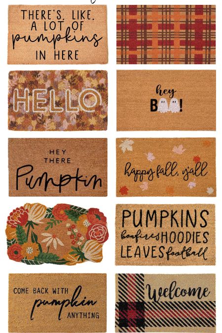 Favorite fall doormats!
Fall home decor, home decor ideas, fall front porch