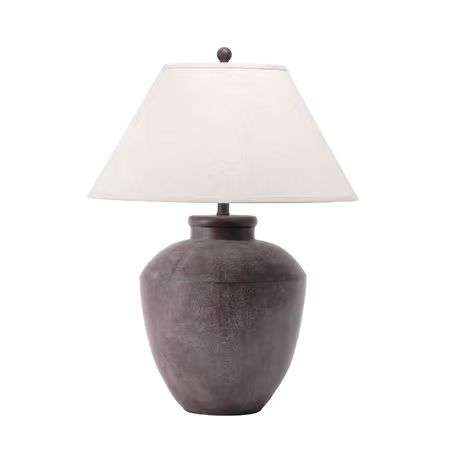 Gray 30-inch Vintage Resin Urn Table Lamp | Rugs USA
