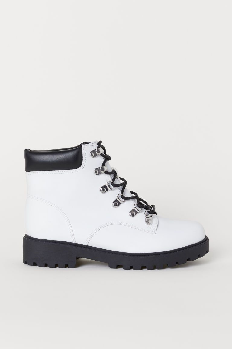 H & M - Pile-lined Boots - White | H&M (US + CA)