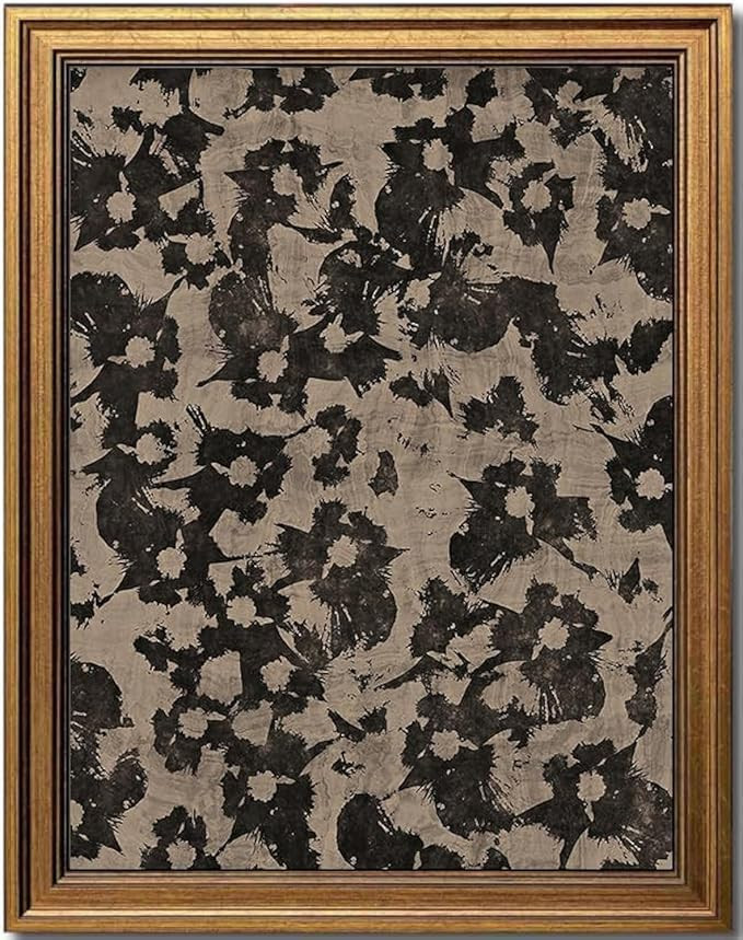 KBKBART Neutral Canvas Wall Art for Living Room, Bedroom Decor - Abstract Vintage Floral Pattern ... | Amazon (US)