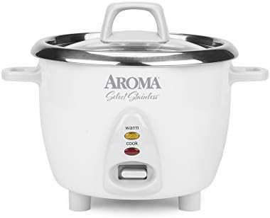 Aroma Housewares Select Stainless Rice Cooker & Warmer with Uncoated Inner Pot, 6-Cup(cooked) / 1... | Amazon (US)
