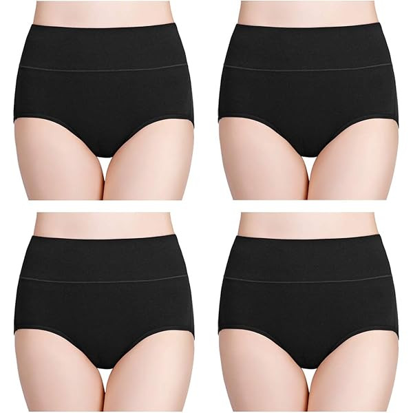 wirarpa Women's Modal Underwear Soft High Waist Briefs Ladies Panties 4 Pack | Amazon (US)