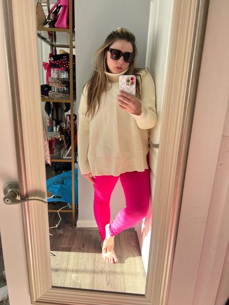 Casual work from home outfit 

Midsize outfit, leggings and a sweater 

#LTKstyletip #LTKmidsize