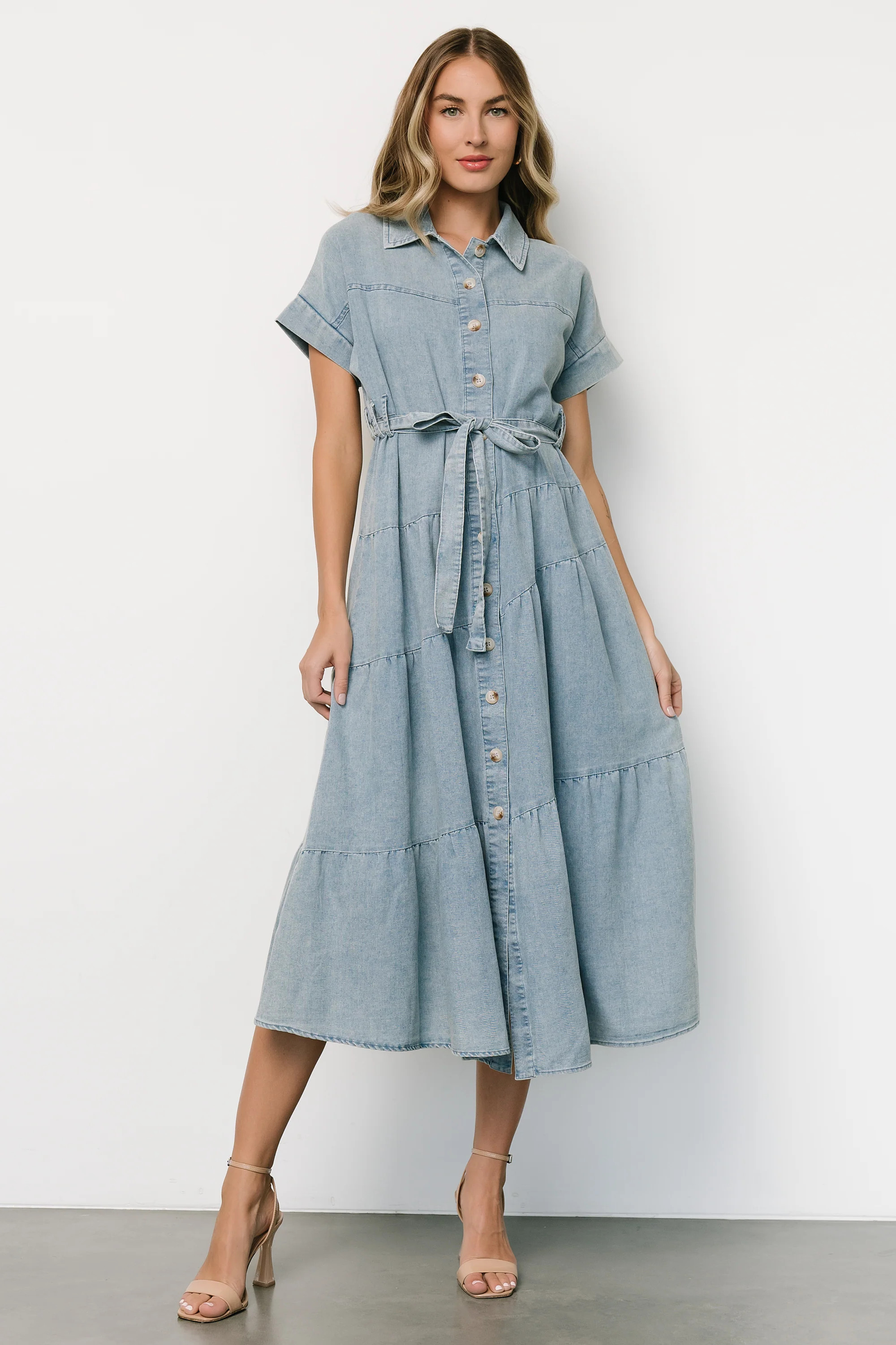 Logan Button Up Maxi Dress | Denim | Baltic Born