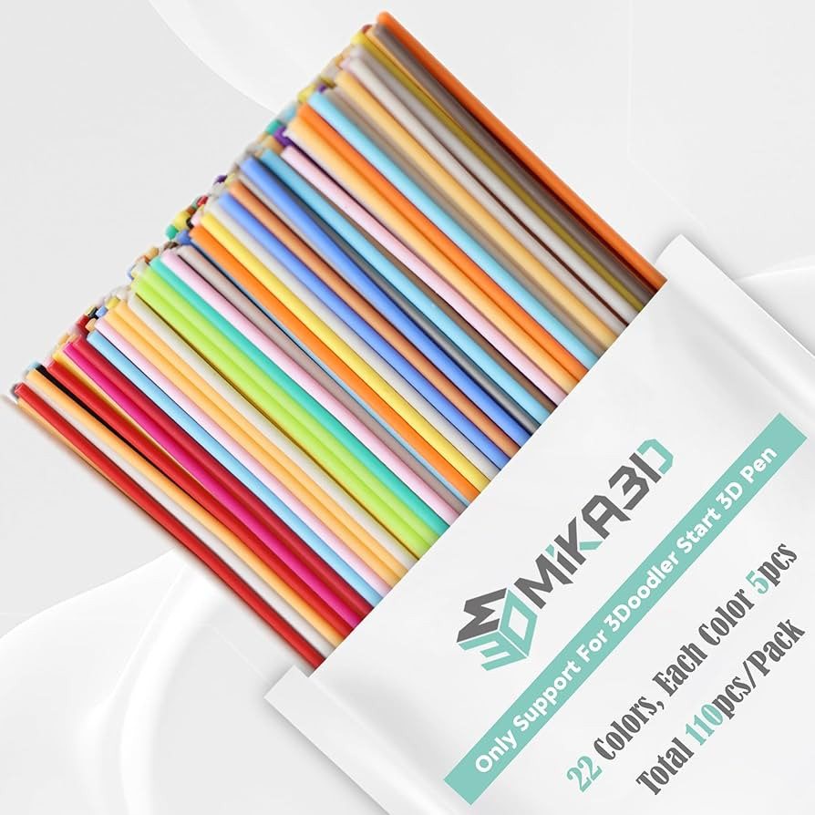 22 Colors PCL 3D Pen Filament Refill for 3Doodler Start+ 3D Pen, Low Print Temperature Filament O... | Amazon (US)