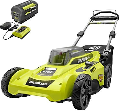 RYOBI Lawn Mower 20 in. 40-Volt Lithium-Ion Brushless Cordless Walk Behind | Amazon (US)