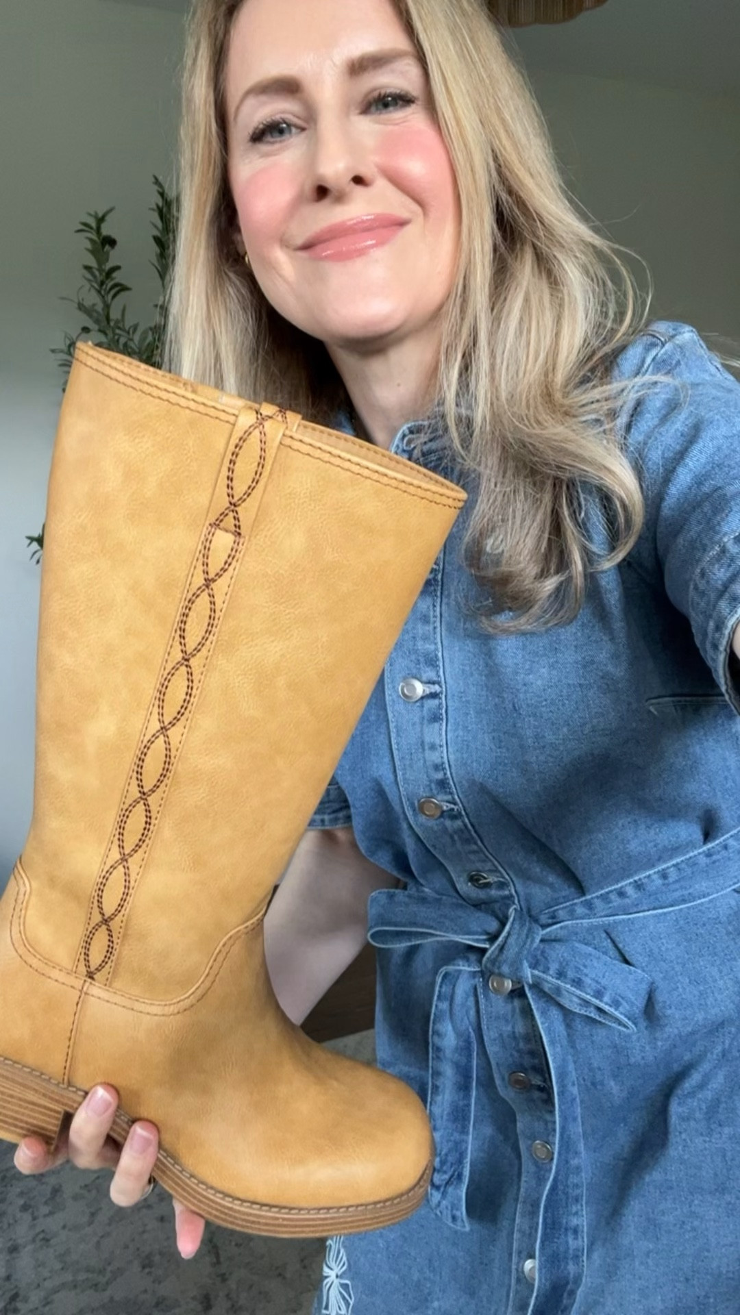 Walmart tall boots are so good looking and you can’t beat the price! If between sizes go down unless you want to wear thick socks. #walmartfashioj