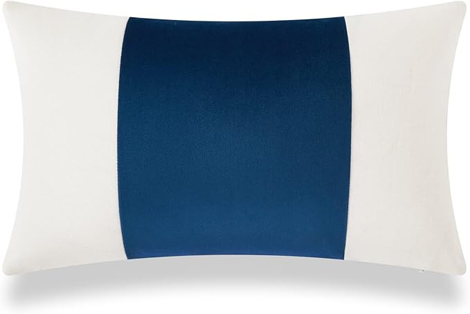 Hofdeco Premium Coastal Patio Indoor Outdoor Lumbar Pillow Cover ONLY for Backyard, Couch, Sofa, ... | Amazon (US)