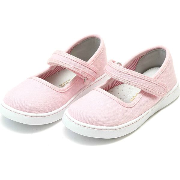 Jenna Canvas Mary Jane, Pink - L'Amour Shoes | Maisonette | Maisonette