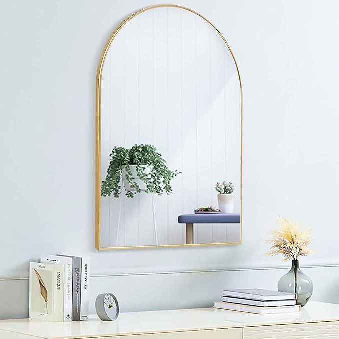 SCWF-GZ 20x30 Arch Mirror Rectangle Wall Mounted Metal Frame Mirrors for Entryway Bedroom Bathroo... | Amazon (US)