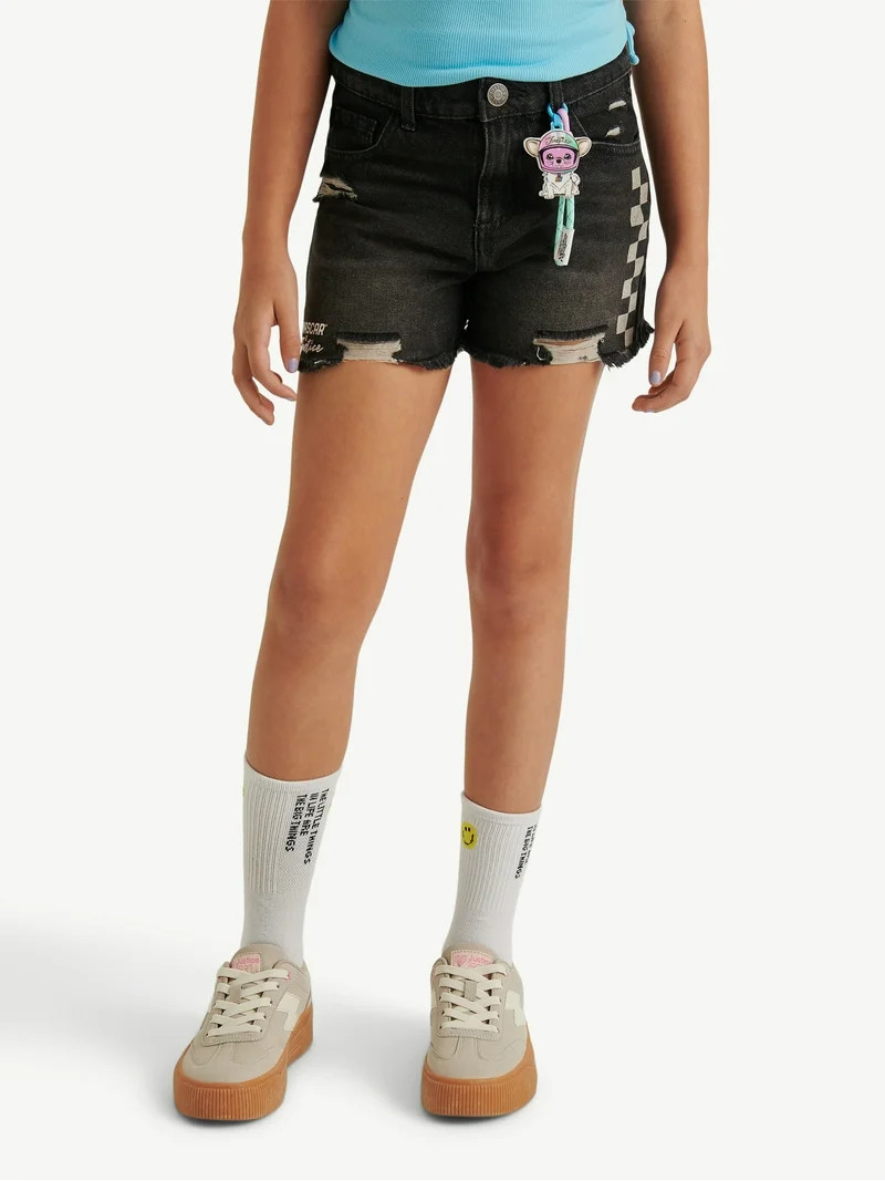 Justice Girl's NASCAR X Justice Collab Denim Short, Sizes XS - XLP, Slim & Plus | Walmart (US)
