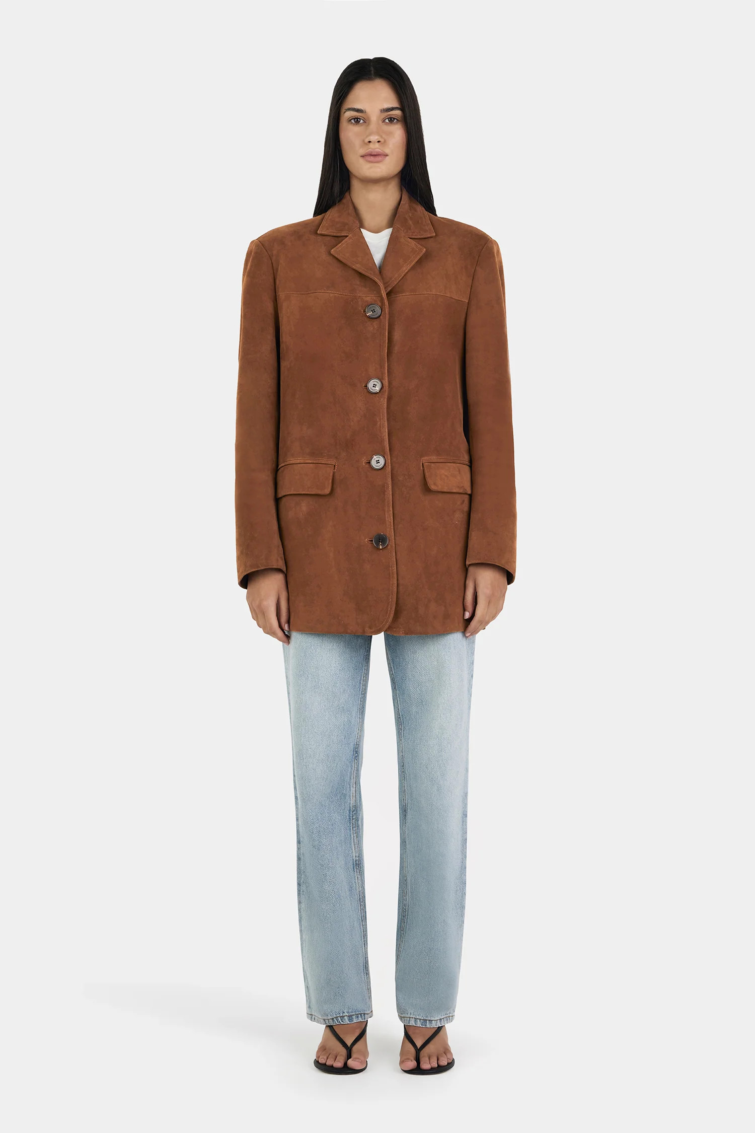 Lennox Suede Jacket Russet Suede | Hansen and Gretel