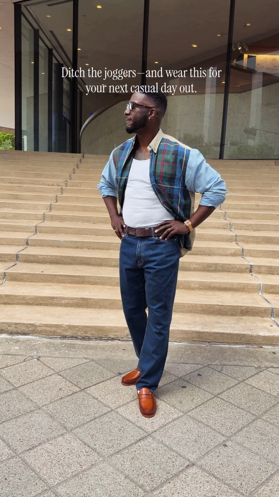 Men’s casual style. 
Vintage button up, dark denim jeans and tan loafers.  

#LTKootd #LTKdayinmylife #LTKMens